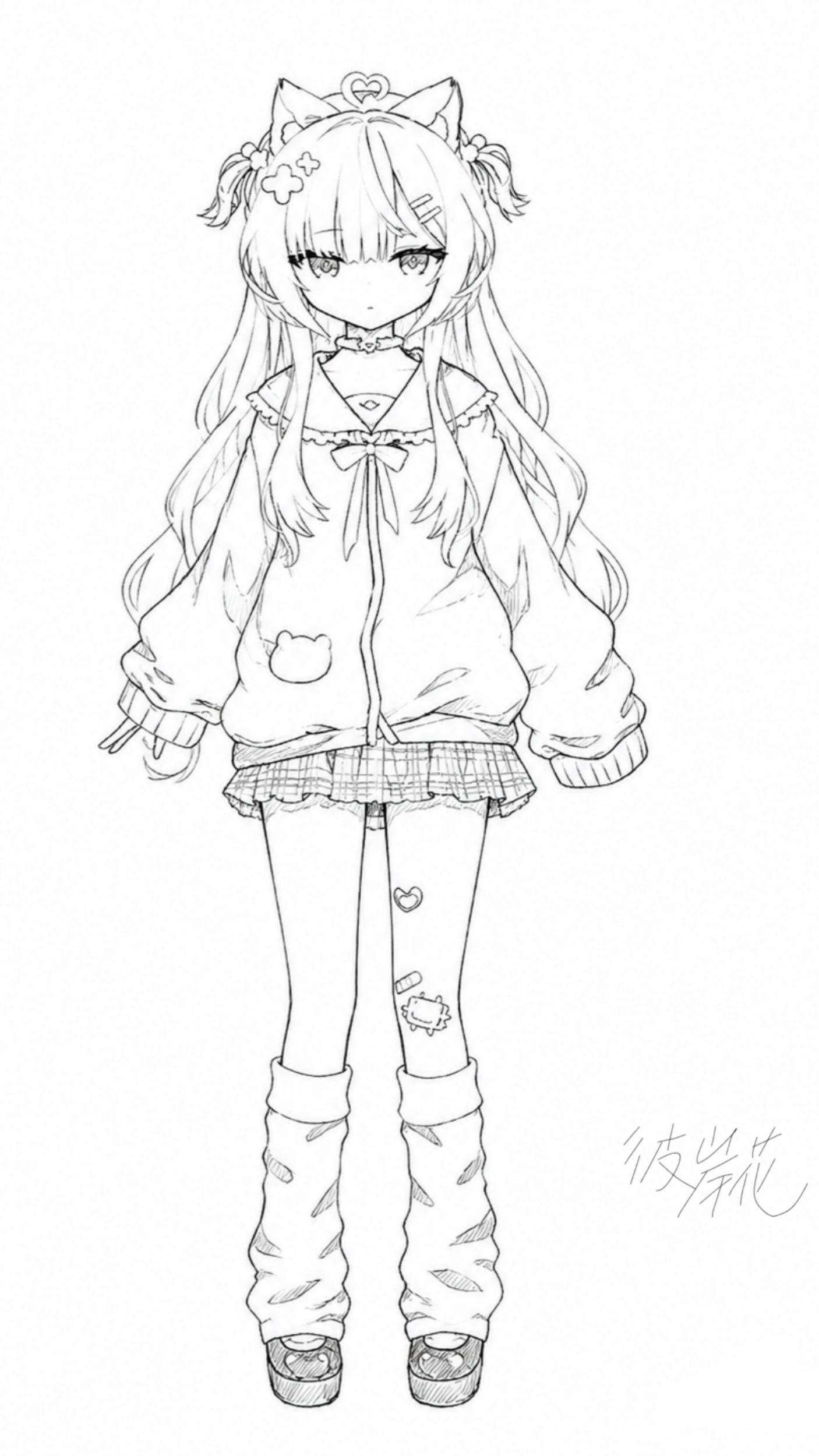 彼岸花の手描きイラスト